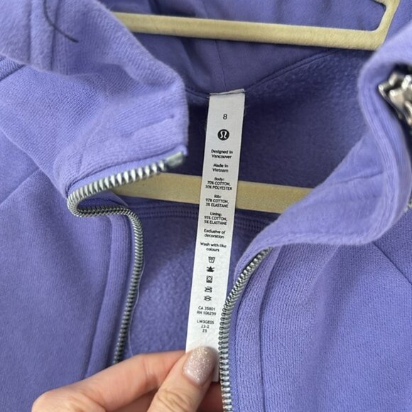 Lululemon cropped scuba hoddie size 8 - Picture 2 of 4